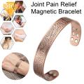 Timeless Elegance Men Copper Jewelry Vintage Magnetic Bracelet Pure Copper Cuff Bangle with 18 Healing Magnets Perfect Gift for Men Women Copper Magnetic Bracelet. 