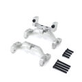 for MN D90 D91 D96 MN99S 1/12 RC Car Upgrade Parts Metal Pull Rod Base Seat & Axle Up Servo Bracket Mount Accessories,Silver. 