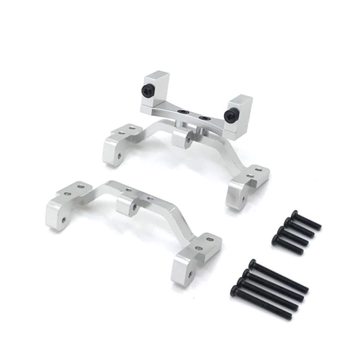 for MN D90 D91 D96 MN99S 1/12 RC Car Upgrade Parts Metal Pull Rod Base Seat & Axle Up Servo Bracket Mount Accessories,Silver