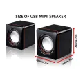 Speakers USB Powered Speakers, Desktop Mini Computer Laptop Speaker Bass Sound Music Player System Wired Speaker Durable. 