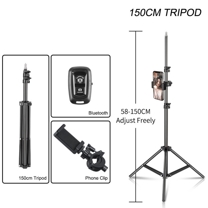 Selfie%20Tripod%201/4%20Screw%20Light%20Stand%20Wireless%20Bluetooth-compatible%20For%20Phone%20Camera%20Photo%20Studio%20Softbox%20Ring%20Light%20With%20Holdel%20-%20Image%207
