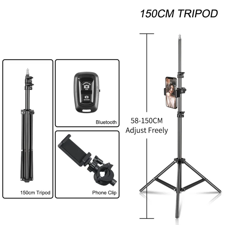 Selfie%20Tripod%201/4%20Screw%20Light%20Stand%20Wireless%20Bluetooth-compatible%20For%20Phone%20Camera%20Photo%20Studio%20Softbox%20Ring%20Light%20With%20Holdel%20-%20Image%207