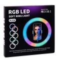 RGB Ring Light Ring Light With 8ft Stand Tripod 10 Inch Selfie LED Ring Light With Adjustable Phone Holder 360 Rotatable Ring LED Studio Camera. 