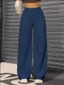 Ladies' High Waisted Pants, Casual Wide Leg Trousers for girls/ Women , (Mum Pants). 