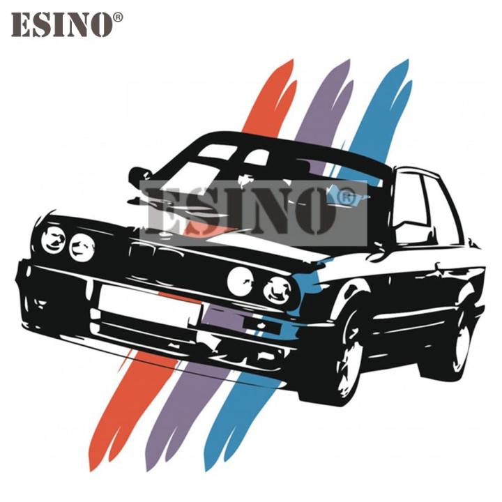 Car Styling Creative Three Color Bar Decal Cartoon Pvc Waterproof Car ...