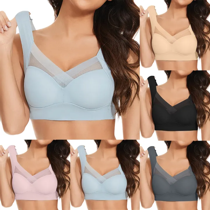 Seamless%20Bra%20Push%20Up%20Sports%20Bra%20Large%20Strapless%20Lace%20Tank%20Top%20Underwear%20Thin%20Side%20Fold%20Side%20Breast%20Gather%20Adjustable%20Bra%20%EC%86%8D%EC%98%B7%20-%20Image%202