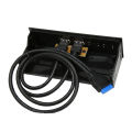 USB Front Panel Hub, 2 Ports 5.25in Front Panel Easy Installation for PC Case. 