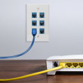 6 Port Network Panel 115X70mm Ethernet Wall Outlet Socket Plate Home Plastic Ethernet Socket Household Panel. 
