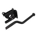 Self Locking Gate Latch Automatic Gravity Lever Fence Gate Lock for Wood Fence Gate Door Latches Steel Black. 
