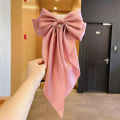 Korean Style Hair Clip Elegant Silk Satin Oversize Bow Hairpin Ribbon Hair Clip Bow Spring Clips For Woman Girls Hair Accessories. 