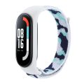 For Xiaomi Mi Band 5/6/7 Nylon Loop Integrated Camo Woven Strap. 