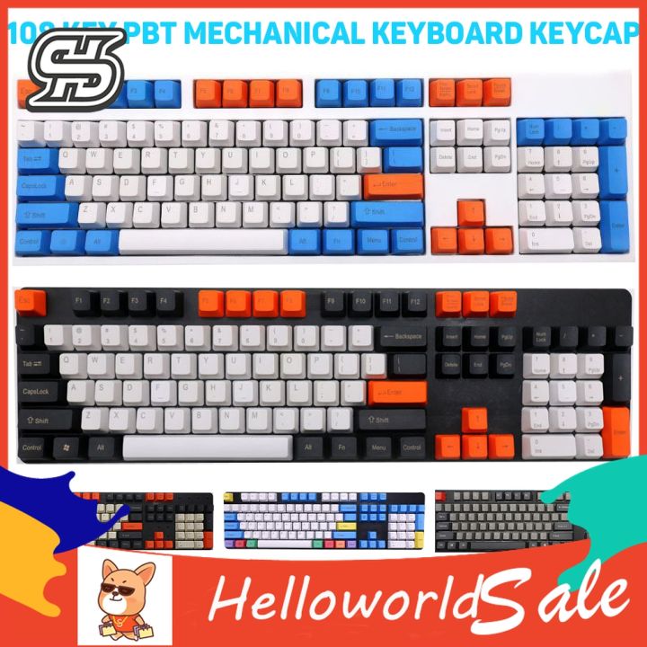 HelloWorld%20108Pcs/Set%20PBT%20Color%20Matching%20Key%20Cap%20Keycaps%20for%20Cherry%20MX%20Mechanical%20Keyboard%20-%20Image%203