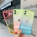 【ThinkWay】Phone Case For iPhone 12 Mini 11 Pro X XR XS Max 7 8 Plus SE 2 12 Fashion Gradient Color Clear Soft TPU For iPhone 11 Phone Case. 