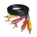 1.5m 3 RCA Male to 3 RCA Male Composite Audio Video AV Cable Plug 3X RCA  Av To Av Composite Audio Video. 