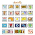 Hapiship  New Fashion Food Hamburger Ice Cream Charm Italian Links Fit 9mm Bracelet Stainless Steel Jewelry DIY Making DJ585. 