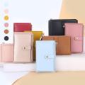 Yfashion Women Short Wallet 3-folds PU Leather Horizontal Square Purse ID Bank Card Money Holder. 