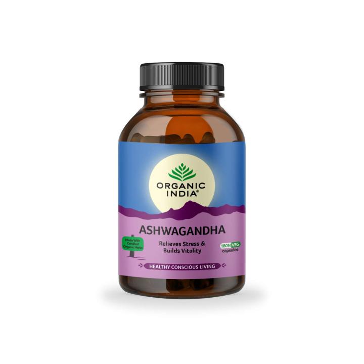 ORGANIC INDIA Ashwagandha Capsules - Pack of 180 Veg Capsules (FROM ...