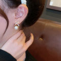 1Pair French Cross Pearl Earrings Gentle Temperament Delicate Ear Studs Girls Fashion Party Jewelry. 
