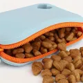 Portable Silicone Dog Treat Bag - for Outdoor Use Light Blue. 
