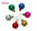 Christmas Balls Ornaments , 2.5cm Christmas Tree Balls Multicolour Small Christmas Balls for Xmas Tree Decoration (12pcs). 