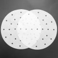 300Pcs Air Fryer Liners, 9Inch Bamboo Steamer Liners, Premium Perforated Parchment Steaming Papers,Non-Stick Steamer Mat. 