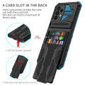 PlusCase for Samsung Galaxy A52 / A52s 5G Case Card Slot Holder Lens Protect Casing Kickstand Shockproof Phone Back Cover. 
