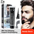 Men's Hair Dye Black Beard Dye Cream with Comb 80ml Rosemary Natural Black Beard Dye Shampoo Pure Plant-Based Instant Dye Cream. 