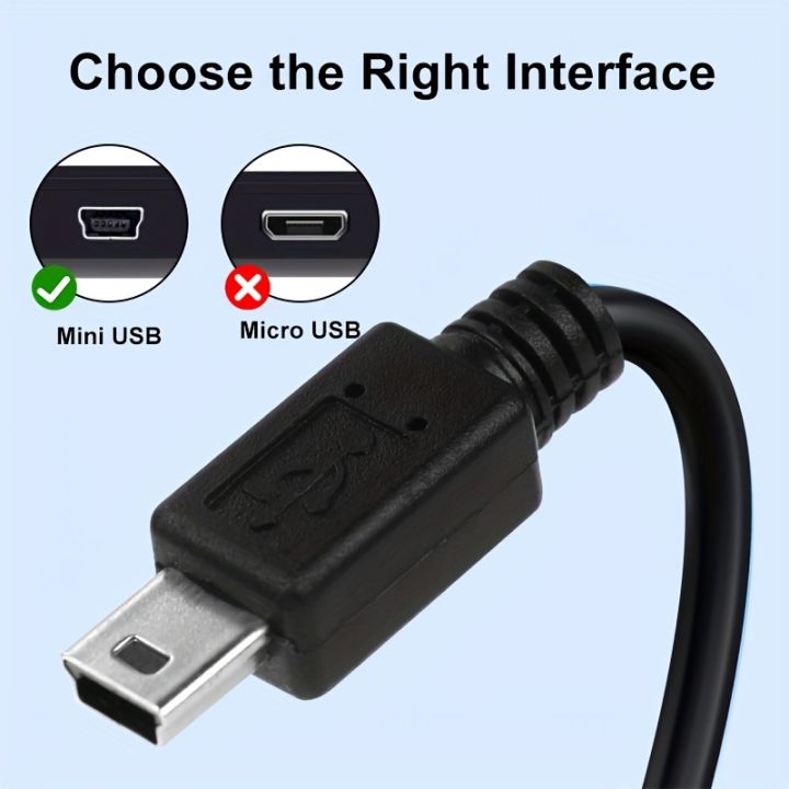 NEW Mini USB Cable Male to Mini-B 5pin Male Fast Data Charge Cablefor MP3 Player Garmin Nuvi GPS, Dash Cam,Hard Drive PS3 Controller