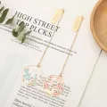 Quirky Student Bookmarker Artistic Alloy Bookmark Creative Alloy Bookmark Small Fresh Book Accessory Unique Metal Bookmark. 