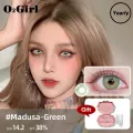 O2GIRL Contact lenses Color  blue green gradient (0.00~8.00) 14.2mm Medusa  Yearly. 