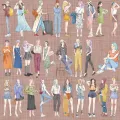 20/40pieces Aesthetic Stickers Aesthetic Girl Stickers for Decorations Decals Books Laptop Scrapbook Journal Kids Girls Boys Wall Graffiti Stickers. 
