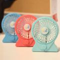 New Portable Rechargeable USB Mini Fan Handheld Travel Blower Air Cooler-blue. 