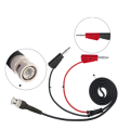 P1009 BNC To Dual 4MM Stackable Banana Plug Test Lead Probe BNC Cable for Oscilloscope Signal Generator 120CM. 