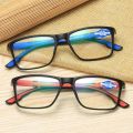 Withoutyou Men's ~ Anti-Reading Focus Men's New Double Glasses TR90 Blue Light Luxury Light Glasses Remote Control Glasses Plus 100400 Glasses. 