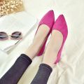 【ALLGOOD】Women Flats Pointed Toe Slip on Flat Shoes Woman Ballet Flats Faux Suede Shallow Shoes Ladies Loafers zapatos mujer A7477. 