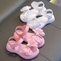 Girls' Sandals New Fashion Summer Middle and Big Children Girls Non-Slip Princess Shoes Little Girls Soft Bottom Beach Shoes. 
