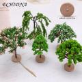 Mixed sizes of natural green model trees, choose the size that suits you Artificial trees for DIY landscaping accessories. 