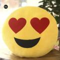 SF 30CM Soft Emoji Yellow Round Cushion Emoticon Stuffed Plush Toy Pillow #253935. 