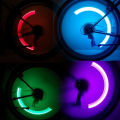 Neon Lights Car Bike Three wheel & Bicycle Tyre Wheel Valve Cap Flash LED Light. 