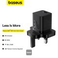 Baseus GaN5 30W Type-C Mini Fast Charger UK Plug. 