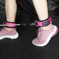 【Pink XXL】 Neoprene Ankle Straps Cable Machines with Carry Bag Thick Steel D-ring Ankle Cuffs Women Thigh Legs. 