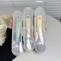Spoon Kawaii Household Fall Prevention 304 Stainless Steel Baby Children Complementary Food Spoon Tableware Girl Dounp. 