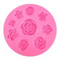 Roses 9 Silicone Fondant Mold 3D Rose Flowers Silicone Mold Fondant Soap Mould Jelly Candy Chocolate Moulds Cake Decoration Baking Tools Rose Moulds Cake Tool cake mould. 