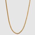 Glamon Spiga Wheat Chain Keel Link mens necklace high quality gold plated stainless steel choker gold chain for men Fashion Jewellery Necklace For Men Mala boys. 