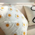 Northern European-StyleinsWind Net Red Pillow Flower Sunflower Living Room Sofa Cute Lumbar Pillow Back Cusion Little Daisy Cushion Cover. 