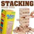 Stacking wooden tumbling tower. 