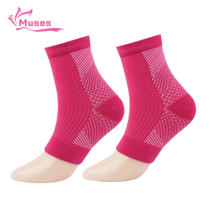 Muses Mall Open-toe Ankle Socks High Elasticity Compression Ankle Sleeves for Improved Circulation Unrestricted Movement Unisex Mid-tube Open-toe Socks for Neuropathy Support Sport Ankle Cuffs Moisture-wicking
