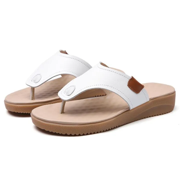 2024 New Flip-Flops Cow Split Leather Fashion Summer Outdoor Sandals Slippers