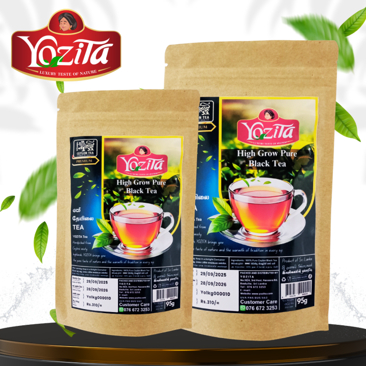 YOZITA Premium Ceylon Black 100g Tea Powder – 100% Pure Sri Lankan Tea ...