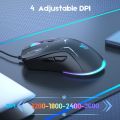 Onikuma Wired Gaming Mouse, RGB Gaming Mouse,PC Gaming Mice with Rainbow Optical Effect 7 Buttons for PC/Laptop/ /Mac. 